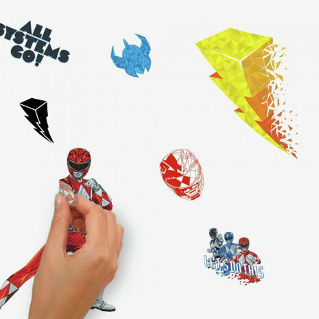 muurstickers Power Rangers junior vinyl 24-delig