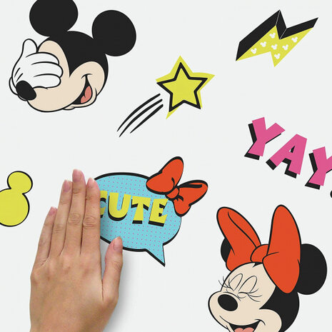 muurstickers Mickey &amp; Minnie junior vinyl 17-delig