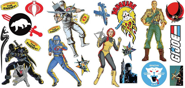 muurstickers GI Joe Retro junior vinyl 21-delig