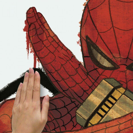 muurstickers Spider-Man Japan vinyl rood 16-delig