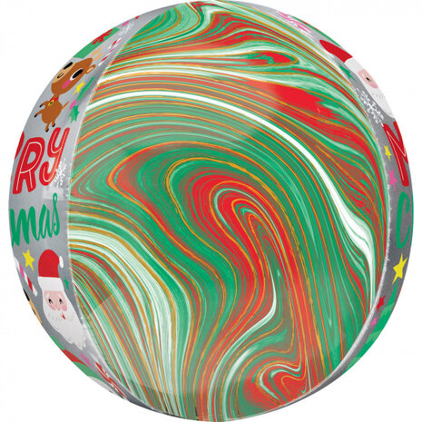 folieballon Adorable Christmas Buddies 38 x 40 cm groen