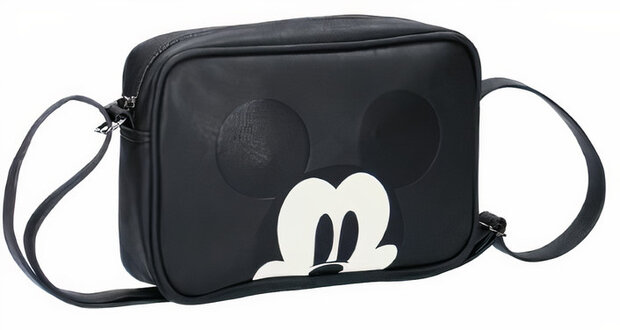schoudertas Mickey Mouse 23 x 16 cm polyurethaan zwart