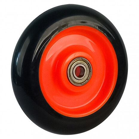 wielen stuntstep Wave 100 mm 82A PU zwart/oranje 2 stuks
