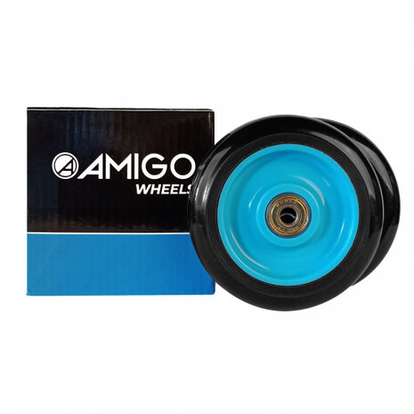 wielen stuntstep Wave 100 mm 82A PU zwart/blauw 2 stuks