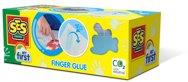 vingerlijm MyFirst junior 95 ml lijm lichtblauw 2 stuks