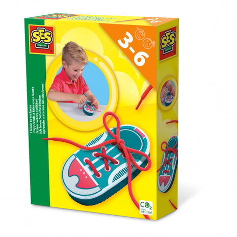 veterstrikken junior schuim blauw/rood 2-delig