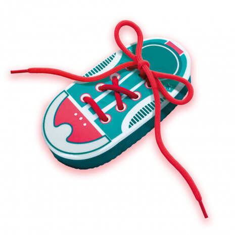 veterstrikken junior schuim blauw/rood 2-delig