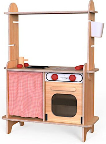 speelgoedkeuken junior 70 x 100 cm hout naturel