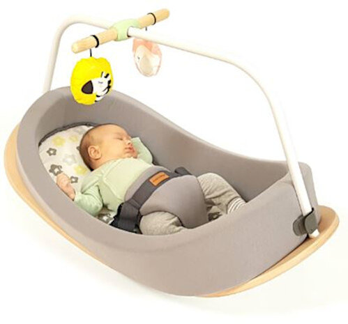 babygym Loop 3-in-1 junior 90 cm katoen/hout grijs