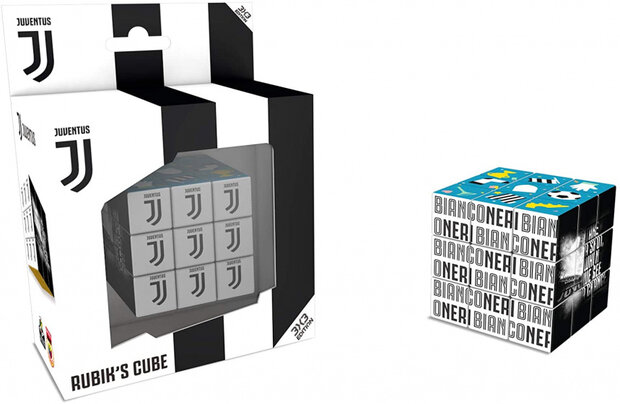 Cube Juventus junior 6 cm wit/zwart