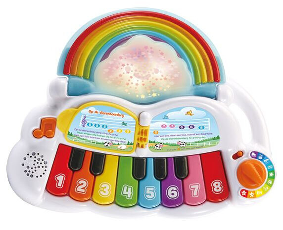 Magische Regenboog Piano 35 cm wit