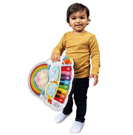 Magische Regenboog Piano 35 cm wit