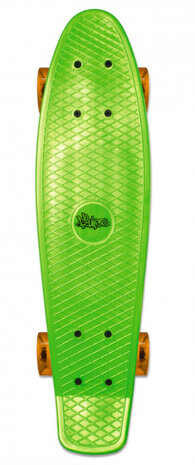 skateboard No Rules 57 x 15 cm hout groen/oranje