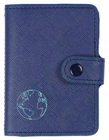 pashouder met Rfid bescherming 10,2 x 8 cm blauw