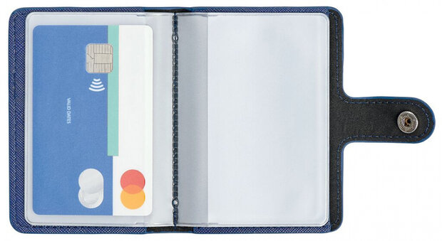 pashouder met Rfid bescherming 10,2 x 8 cm blauw