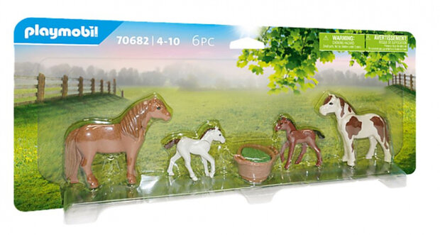 speelset Country Pony&#039;s met veulens junior 6-delig