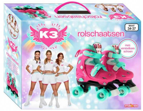 rolschaatsen K3 Dromen meisjes roze/mintgroen mt 34-37