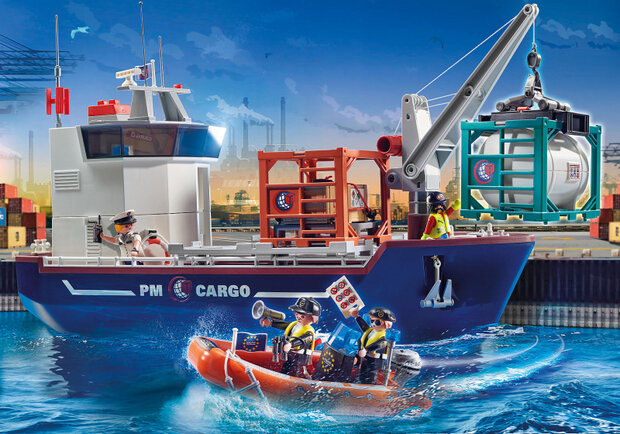 City Action: Groot containerschip/douaneboot 135-delig