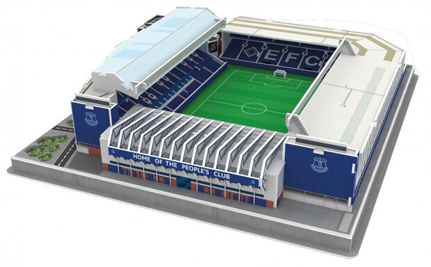 3D puzzel Goodison Park Everton 37 cm blauw 87 stukjes