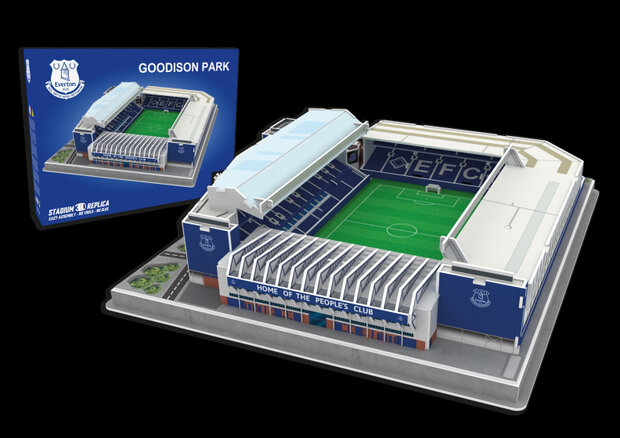 3D puzzel Goodison Park Everton 37 cm blauw 87 stukjes