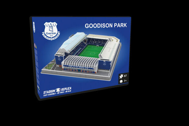 3D puzzel Goodison Park Everton 37 cm blauw 87 stukjes