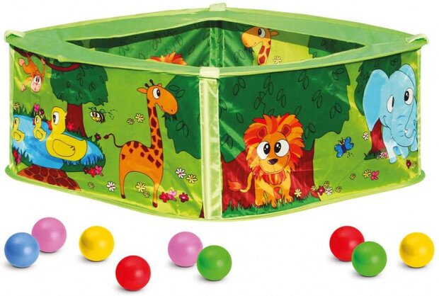 ballenbakset junior 75 x 30 cm groen 50-delig