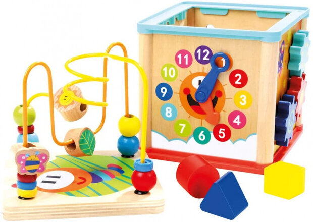activiteitenkubus junior 30 cm hout