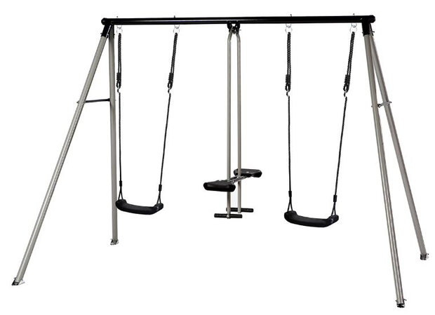 schommel Cancan 275 x 215 x 180 cm staal zilver/zwart