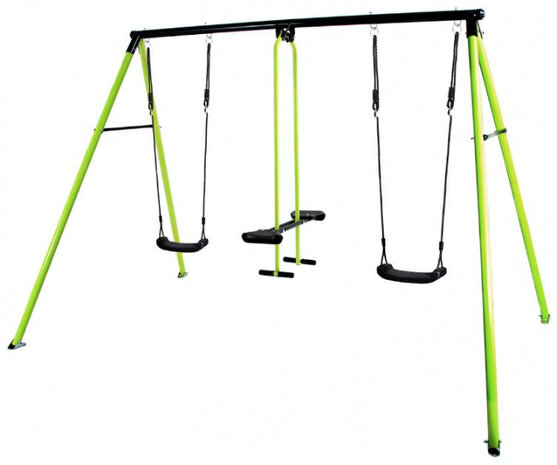schommel Cancan 275 x 215 x 180 cm staal zwart/lime