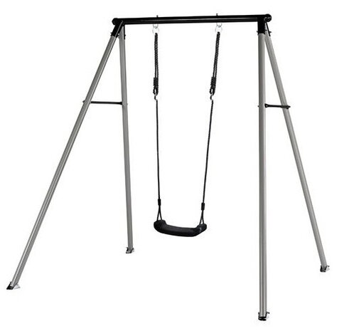 enkele schommel Solo 172 x 185 cm staal zwart/zilver