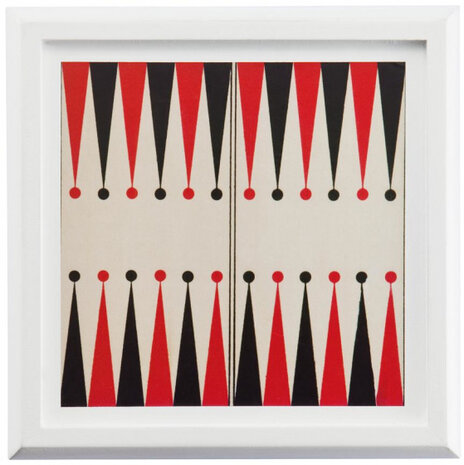 spellenset hout/karton rood/wit 5-delig