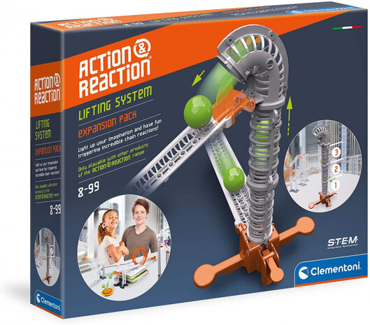 knikkerbaan Action&amp;Reaction lift 30,4 cm grijs