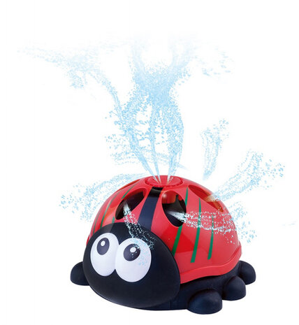 watersproeier lieveheersbeestje 16 cm rood/zwart