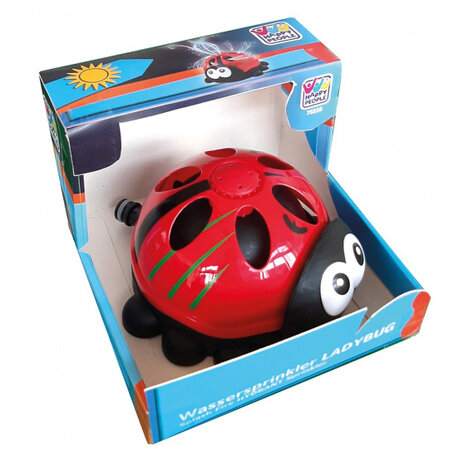 watersproeier lieveheersbeestje 16 cm rood/zwart