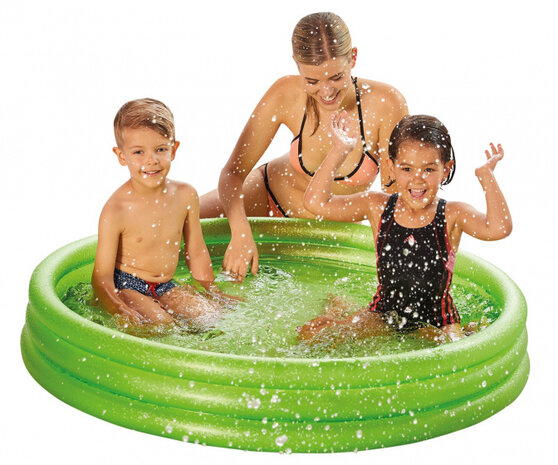 opblaaszwembad 122 x 23 cm PVC transparant/groen