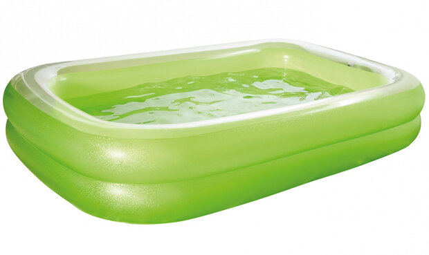 opblaaszwembad 262 x 175 x 50 cm transparant/groen