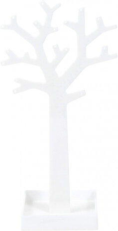 sieradenboom dames/meisjes 30 cm polystyreen wit