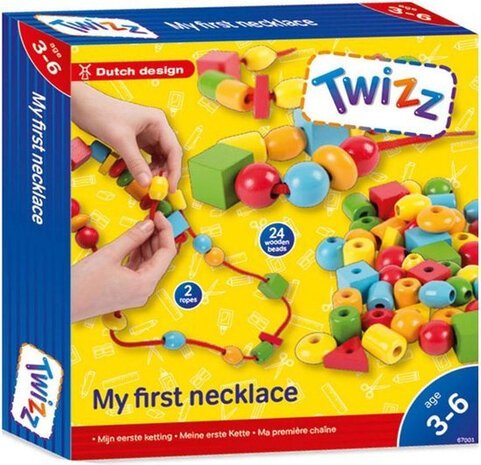 sieradenset Mijn eerste ketting junior hout 3-6 jaar 26-delig