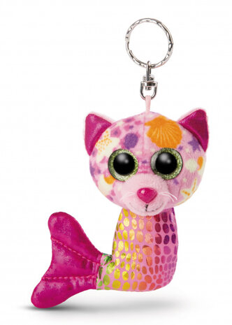 sleutelhanger Glubschis junior 11 cm pluche roze