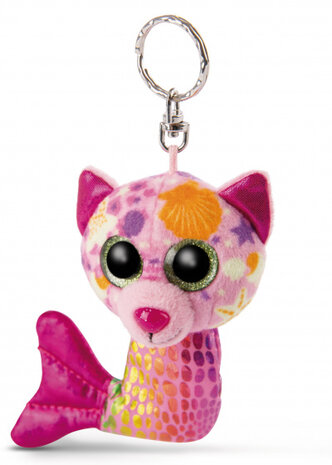 sleutelhanger Glubschis junior 11 cm pluche roze