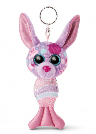 sleutelhanger Glubschis junior 12 cm pluche roze