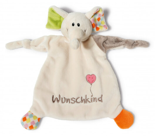 knuffeldoekje Elephant 27,7 x 12 x 8 cm pluche beige