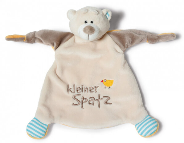 knuffeldoekje Bear 26 x 24 x 7 cm pluche beige