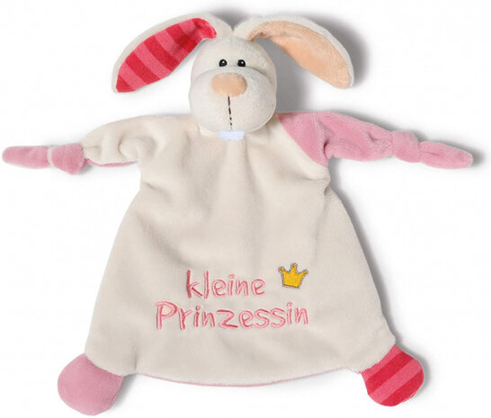 knuffeldoekje Rabbit 26 x 24 x 7 cm pluche beige