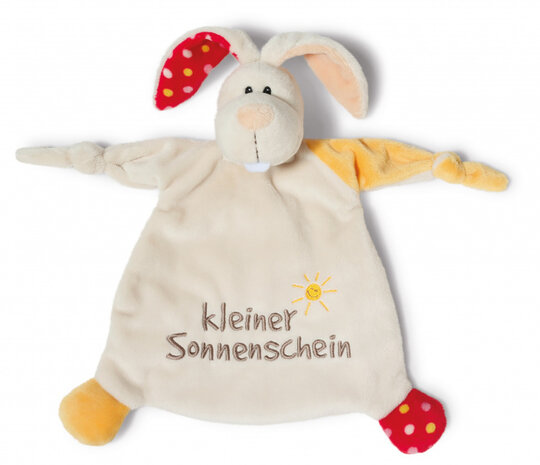 knuffeldoekje Rabbit 27,5 x 12 x 8 cm pluche beige