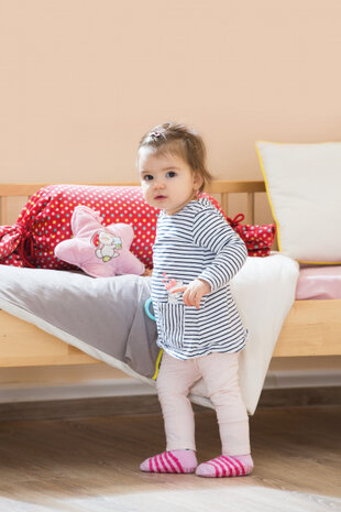muziekdoosje Rabbit Tilli junior 21 x 21 cm pluche roze