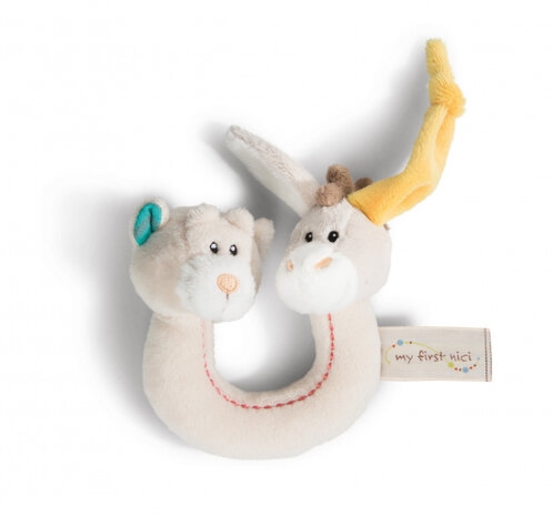 rammelaar Donkey Muli &amp; Bear Taps 10 x 10 cm pluche wit