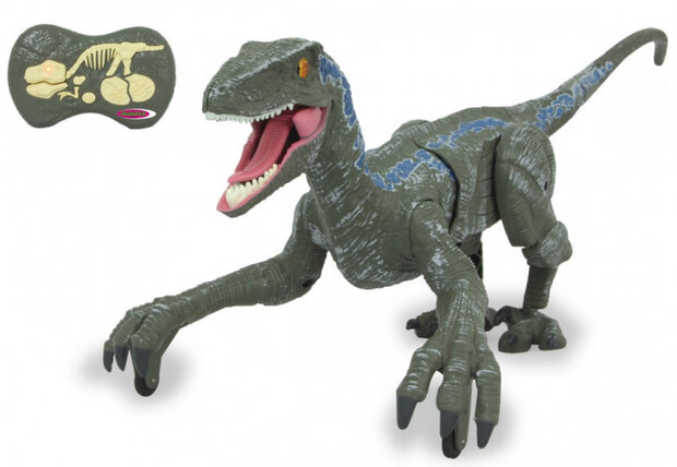 dinosaurus Velociraptor 2,4 GHz junior 46 x 25 cm groen