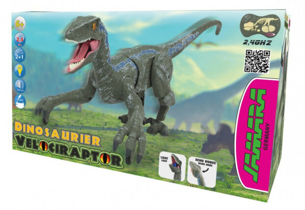 dinosaurus Velociraptor 2,4 GHz junior 46 x 25 cm groen