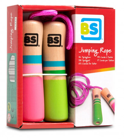 sprintouw junior 2 meter katoen/hout roze